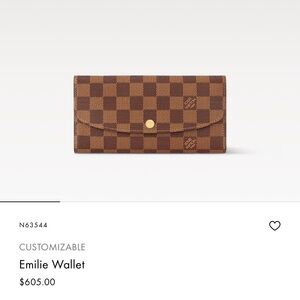 Louis Vuitton Brown Damier Wallet